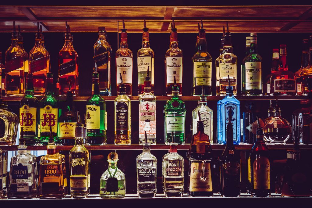 Photo of wine and liquor bottles by Chris F from Pexels